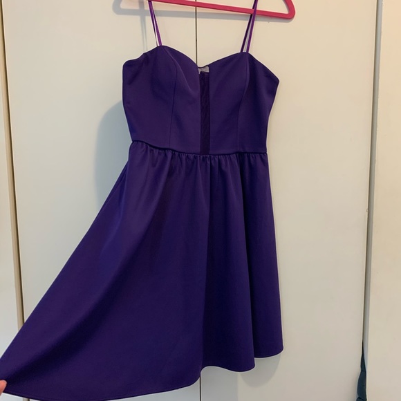 Royal Purple Strapless Cocktail Dress - Picture 4 of 7